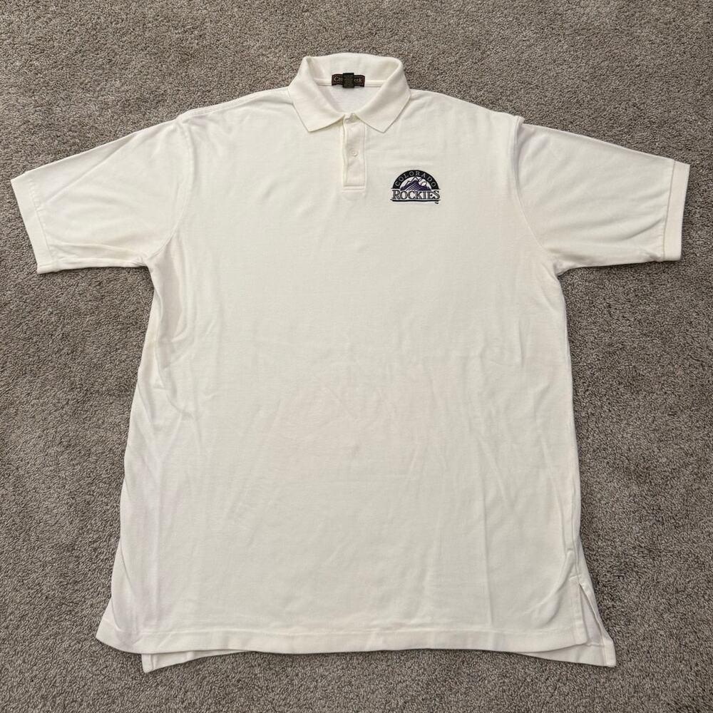 Vintage Colorado Rockies MLB Polo Shirt size XL